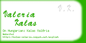 valeria kalas business card
