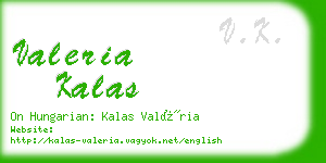 valeria kalas business card